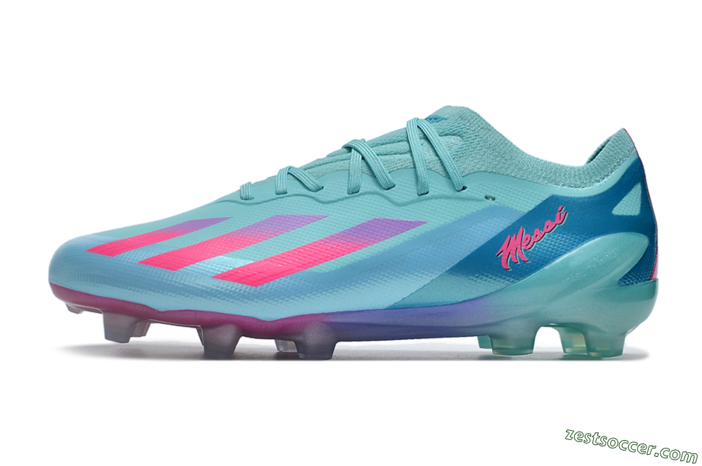 Adidas X Speedportal.1 FG Low-Tops Soccer Cleats - Jade/Pink/Purple 2
