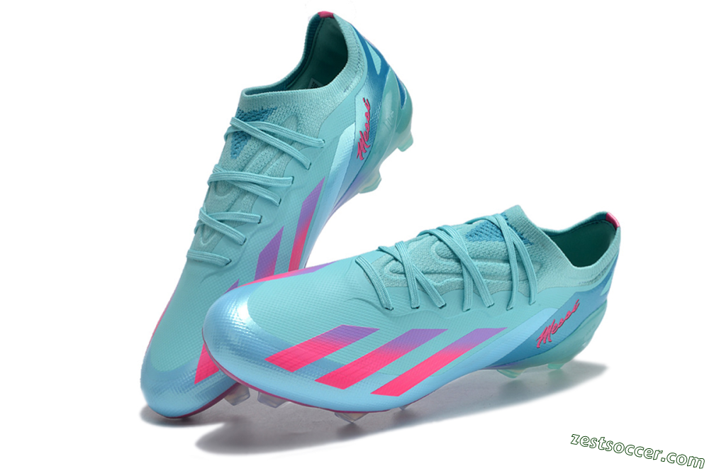 Adidas X Speedportal.1 FG Low-Tops Soccer Cleats - Jade/Pink/Purple 3