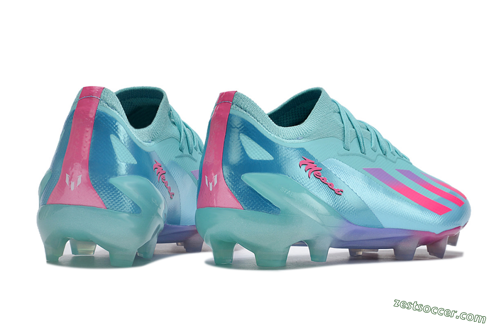 Adidas X Speedportal.1 FG Low-Tops Soccer Cleats - Jade/Pink/Purple 7