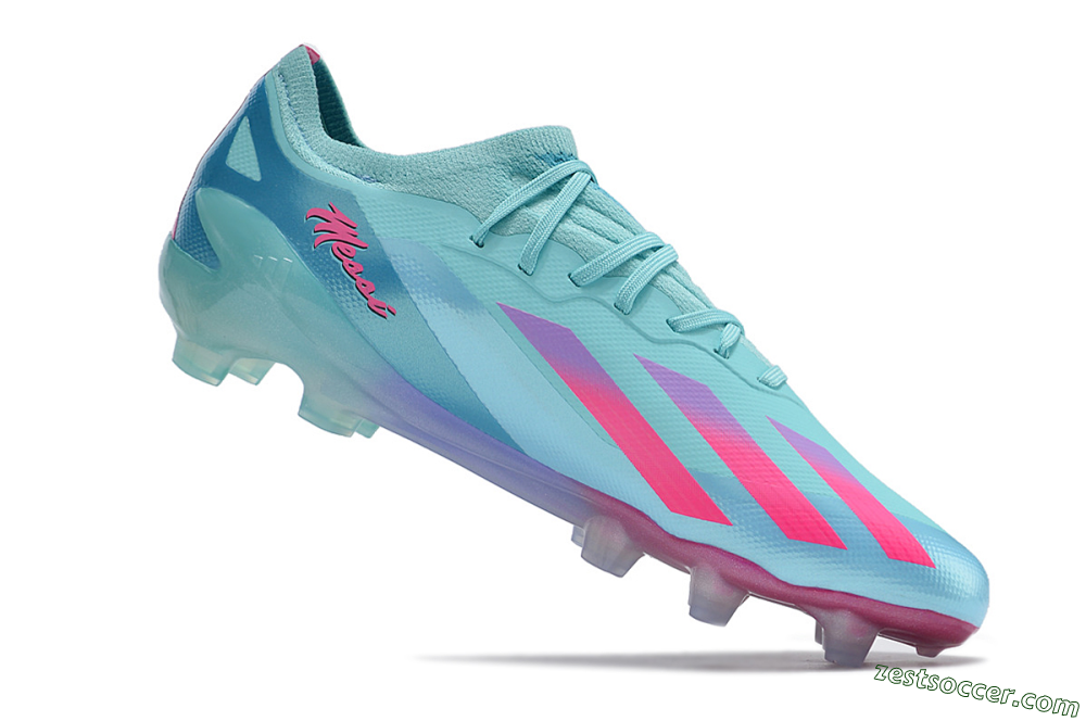 Adidas X Speedportal.1 FG Low-Tops Soccer Cleats - Jade/Pink/Purple 4