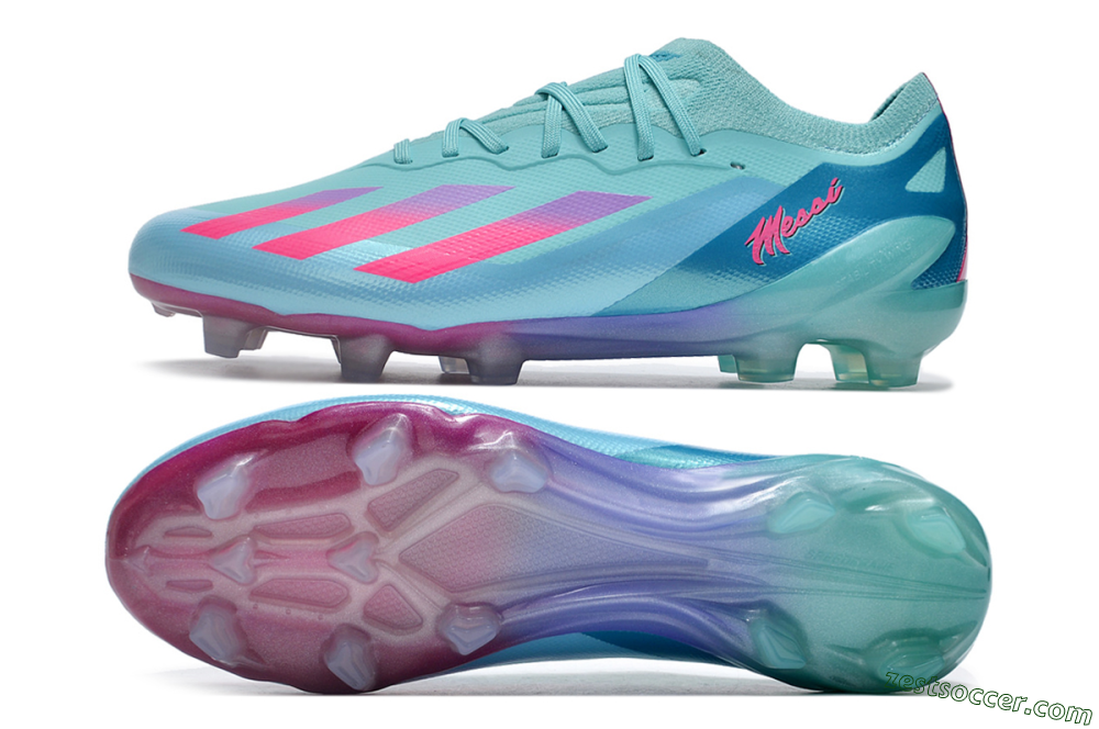 Adidas X Speedportal.1 FG Low-Tops Soccer Cleats - Jade/Pink/Purple 1