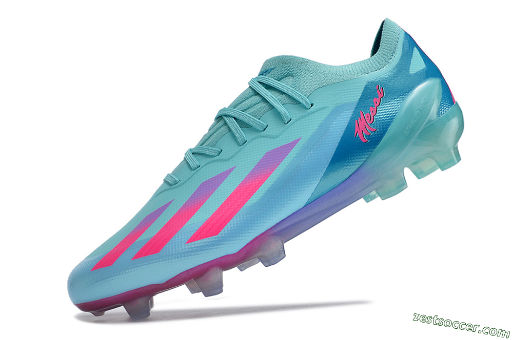 Adidas X Speedportal.1 FG Low-Tops Soccer Cleats - Jade/Pink/Purple 5