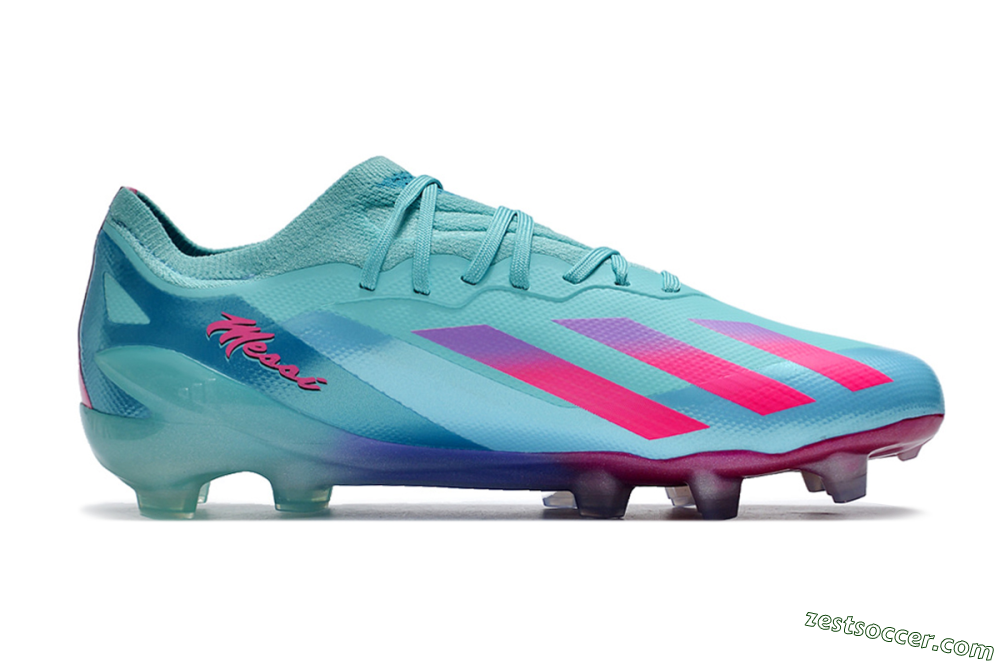 Adidas X Speedportal.1 FG Low-Tops Soccer Cleats - Jade/Pink/Purple 6