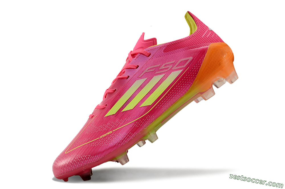 Adidas F50 Elite FG Low-Tops Soccer Cleats - Pink/Yellow/Orange 5