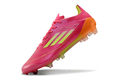 Adidas F50 Elite FG Low-Tops Soccer Cleats - Pink/Yellow/Orange