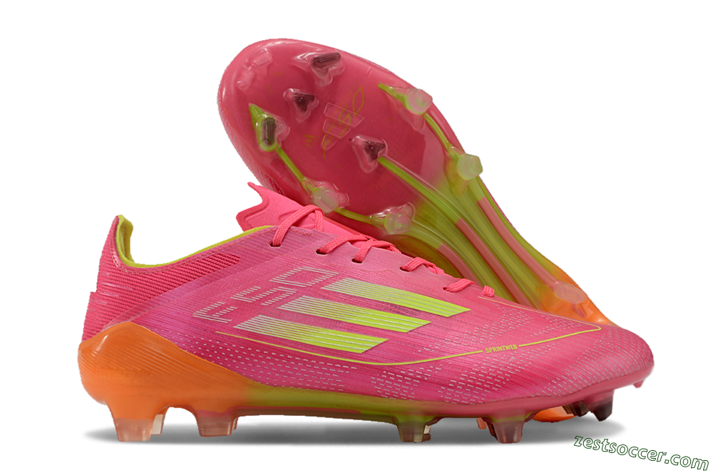 Adidas F50 Elite FG Low-Tops Soccer Cleats - Pink/Yellow/Orange 0