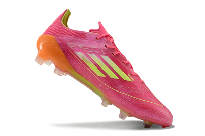 Adidas F50 Elite FG Low-Tops Soccer Cleats - Pink/Yellow/Orange