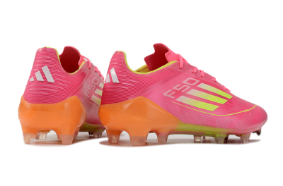 Adidas F50 Elite FG Low-Tops Soccer Cleats - Pink/Yellow/Orange