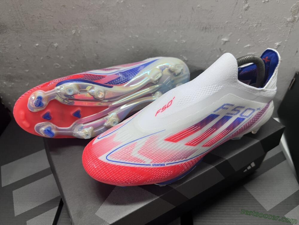 Adidas F50 Adizero FG Low-Tops Soccer Cleats - Red/White/Blue