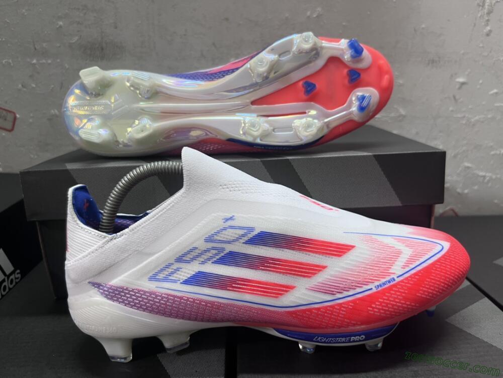 Adidas F50 Adizero FG Low-Tops Soccer Cleats - Red/White/Blue