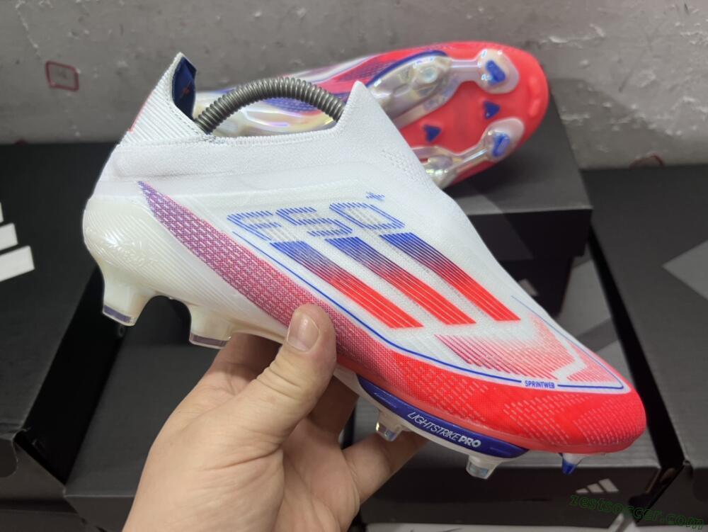 Adidas F50 Adizero FG Low-Tops Soccer Cleats - Red/White/Blue