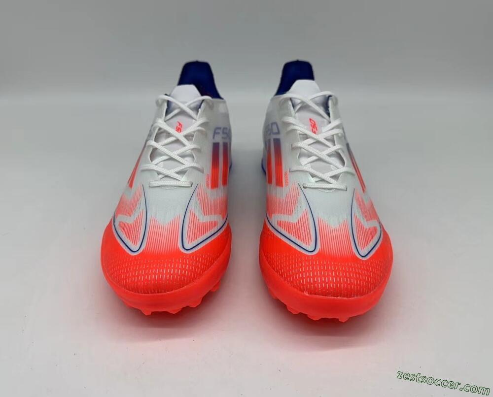 Adidas F50 Pro TF Low-Tops Soccer Shoes - White/Red/Blue