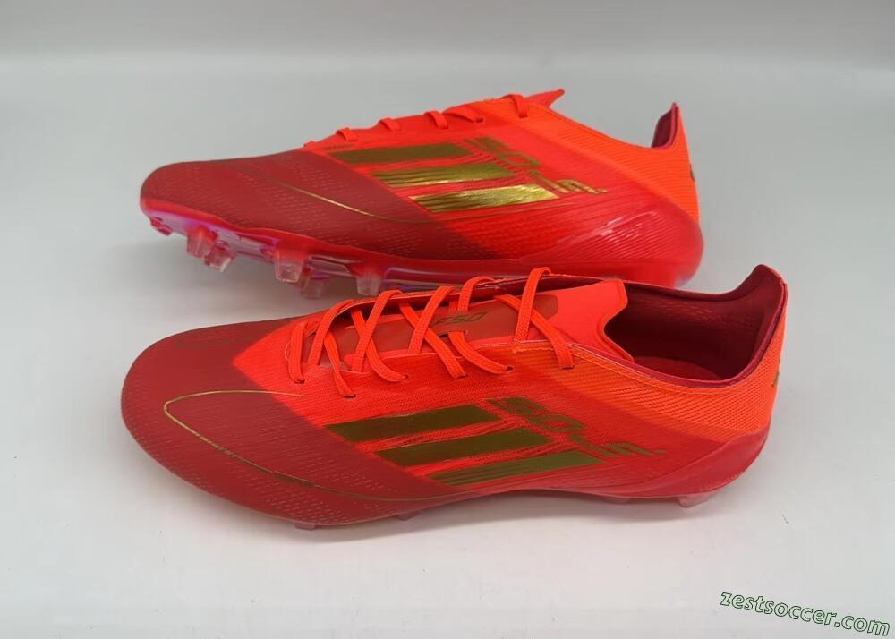 Adidas F50 Elite FG Low-Tops Soccer Cleats - Red/Gold