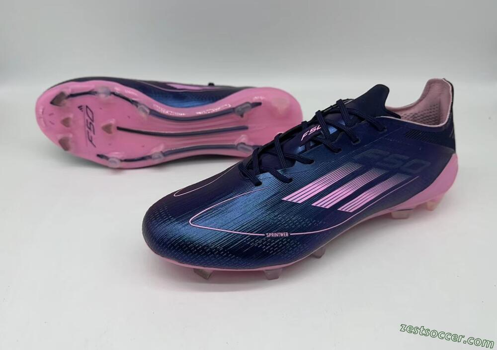 Adidas F50 Elite FG Low-Tops Soccer Cleats - Blue/Pink/Black