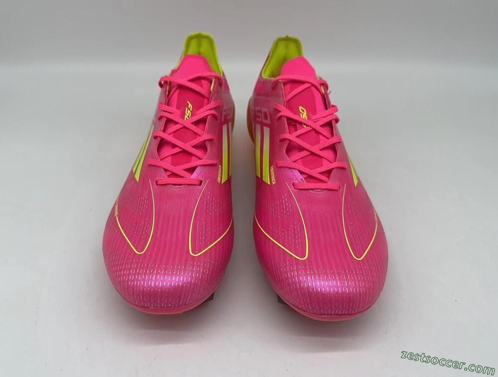Adidas F50 Elite FG Low-Tops Soccer Cleats - Pink/Yellow/Orange