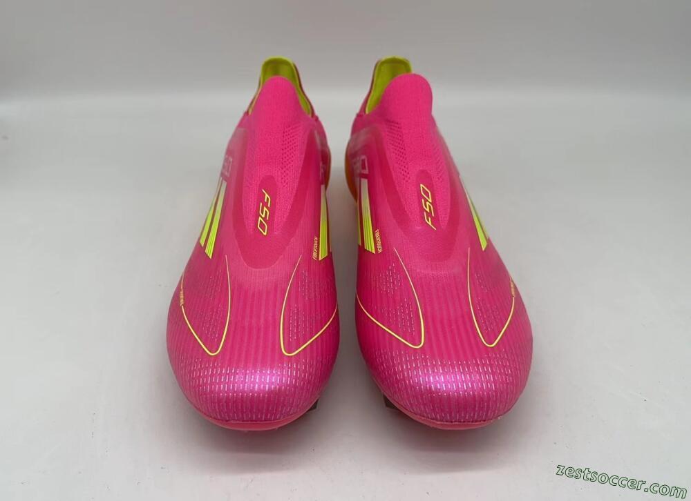 Adidas F50 Elite FG Low-Tops Soccer Cleats - Pink/Yellow/Orange