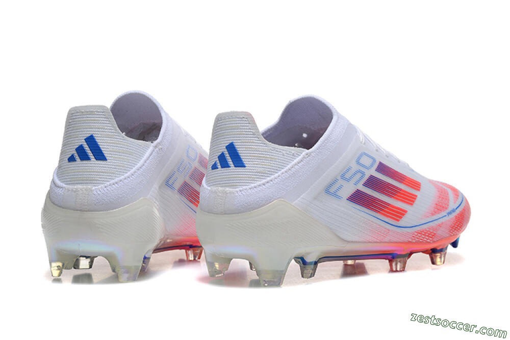 Adidas F50 Elite FG Low-Tops Soccer Cleats - White/Red/Blue 6