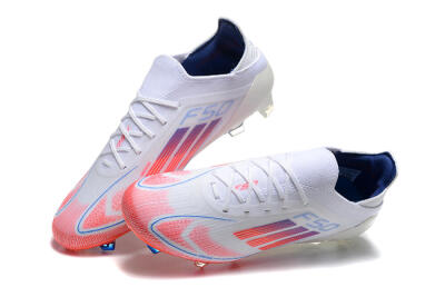 Adidas F50 Elite FG Low-Tops Soccer Cleats - White/Red/Blue