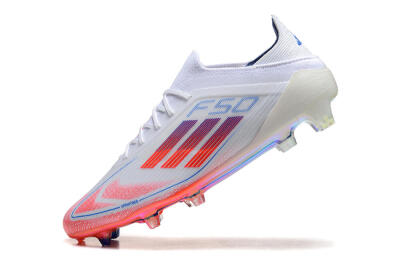 Adidas F50 Elite FG Low-Tops Soccer Cleats - White/Red/Blue