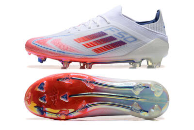 Adidas F50 Elite FG Low-Tops Soccer Cleats - White/Red/Blue