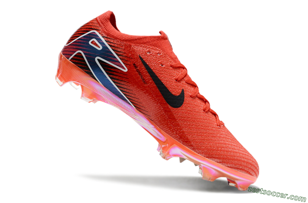 Nike Air Zoom Mercurial Vapor 16 Elite FG Low-Tops Soccer Cleats - Red/Black/White/Gold 3