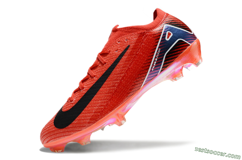 Nike Air Zoom Mercurial Vapor 16 Elite FG Low-Tops Soccer Cleats - Red/Black/White/Gold 4