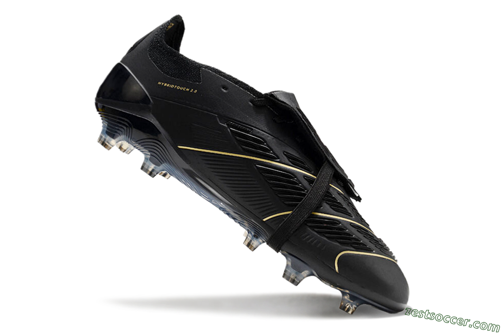 Adidas Predator Elite Foldover Tongue FG Low-Tops Soccer Cleats - Black/Gold/Blue 4