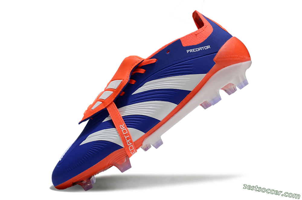 Adidas Predator Elite Foldover Tongue FG Low-Tops Soccer Cleats - Blue/White/Red 5
