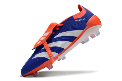 Adidas Predator Elite Foldover Tongue FG Low-Tops Soccer Cleats - Blue/White/Red
