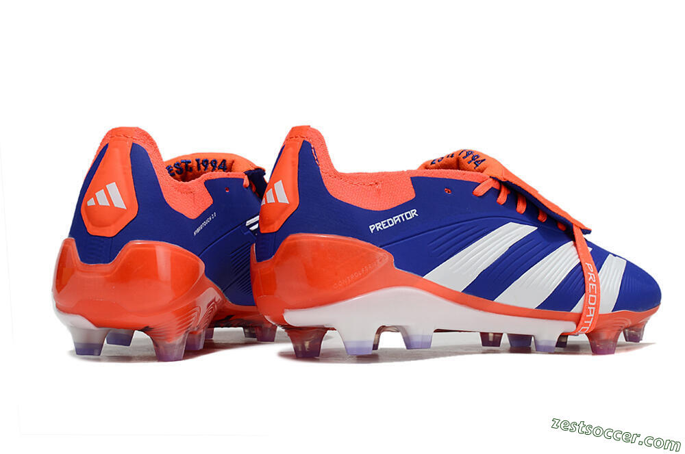 Adidas Predator Elite Foldover Tongue FG Low-Tops Soccer Cleats - Blue/White/Red 6