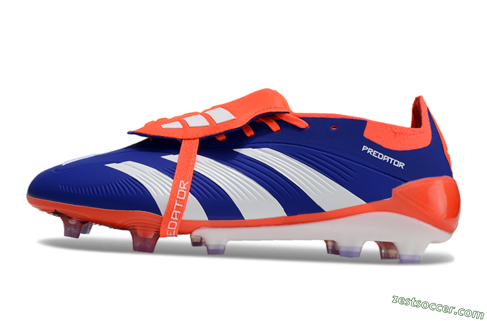 Adidas Predator Elite Foldover Tongue FG Low-Tops Soccer Cleats - Blue/White/Red 2