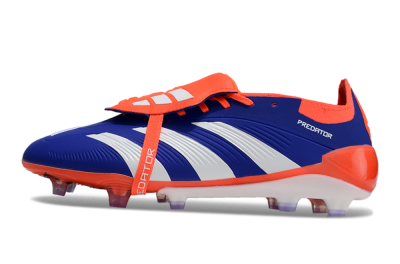 Adidas Predator Elite Foldover Tongue FG Low-Tops Soccer Cleats - Blue/White/Red