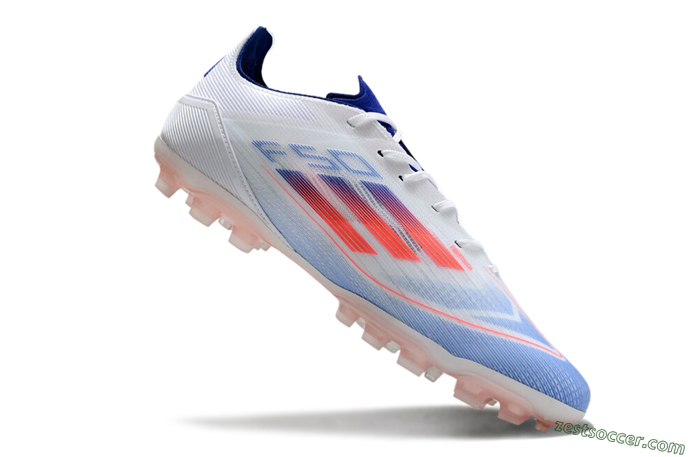 Adidas F50 Elite AG Low-Tops Soccer Cleats - White/Blue/Red 4