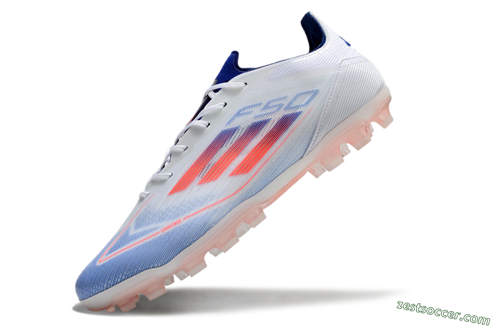 Adidas F50 Elite AG Low-Tops Soccer Cleats - White/Blue/Red 5
