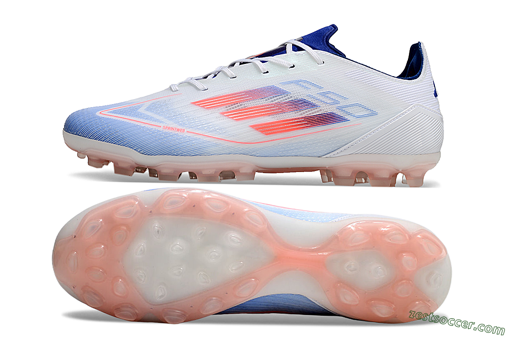 Adidas F50 Elite AG Low-Tops Soccer Cleats - White/Blue/Red 1