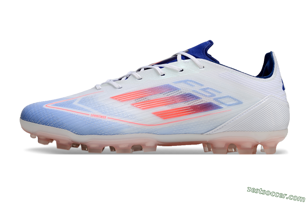 Adidas F50 Elite AG Low-Tops Soccer Cleats - White/Blue/Red 2