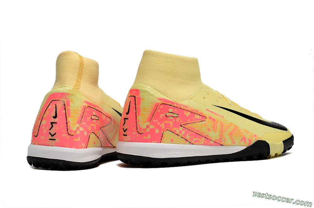 Nike Air Zoom Mercurial Superfly 10 Elite TF High-Tops Soccer Shoes - Yellow/Pink/Black 6