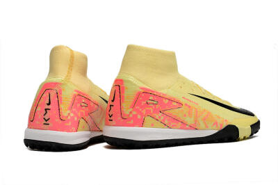 Nike Air Zoom Mercurial Superfly 10 Elite TF High-Tops Soccer Shoes - Yellow/Pink/Black