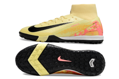Nike Air Zoom Mercurial Superfly 10 Elite TF High-Tops Soccer Shoes - Yellow/Pink/Black