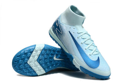 Nike Air Zoom Mercurial Superfly 10 Elite TF High-Tops Soccer Shoes - Jade/Blue/White
