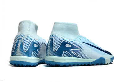 Nike Air Zoom Mercurial Superfly 10 Elite TF High-Tops Soccer Shoes - Jade/Blue/White