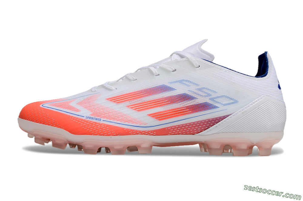 Adidas F50 Elite AG Low-Tops Soccer Cleats - White/Red/Blue 2