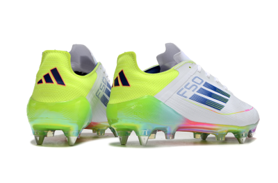 Adidas F50 Elite SG Low-Tops Soccer Cleats - White/Pink/Yellow/Blue