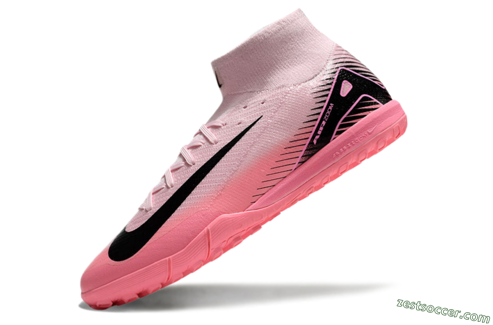 Nike Air Zoom Mercurial Superfly 10 Elite TF High-Tops Soccer Shoes - Pink/Black 5
