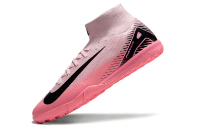 Nike Air Zoom Mercurial Superfly 10 Elite TF High-Tops Soccer Shoes - Pink/Black
