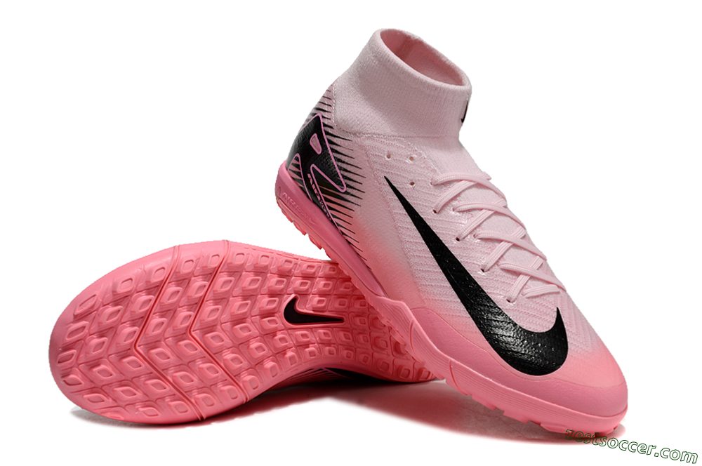 Nike Air Zoom Mercurial Superfly 10 Elite TF High-Tops Soccer Shoes - Pink/Black 3