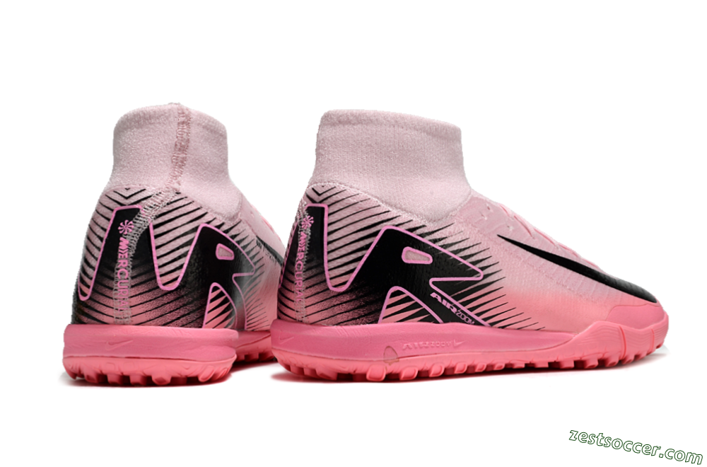Nike Air Zoom Mercurial Superfly 10 Elite TF High-Tops Soccer Shoes - Pink/Black 6