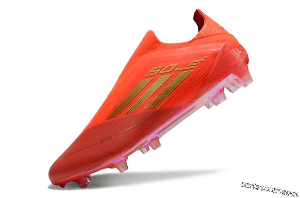 Adidas F50 Elite FG Low-Tops Soccer Cleats - Red/Gold 5
