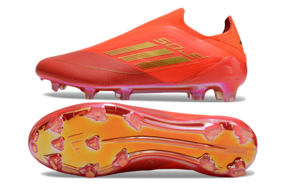 Adidas F50 Elite FG Low-Tops Soccer Cleats - Red/Gold