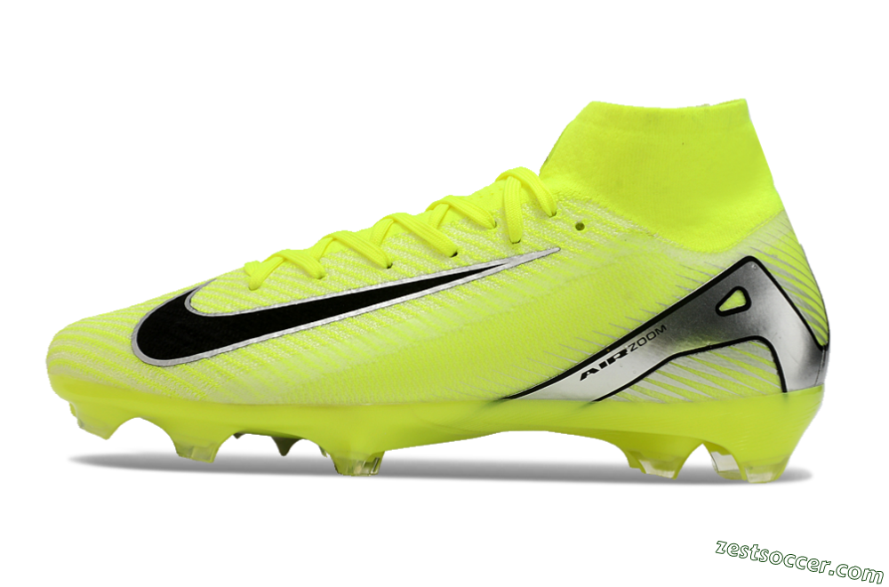 Nike Air Zoom Mercurial Superfly 16 Elite FG High-Tops Soccer Cleats - Yellow/Sliver/Black 0